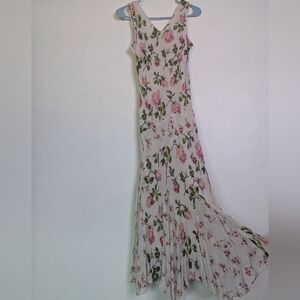 Beautiful 90s Does 1930s Bias Cut Rose Slip Dress